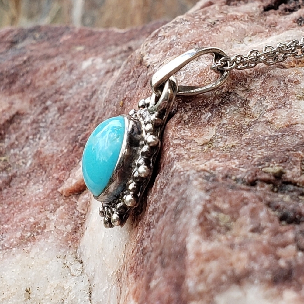 Genuine Sleeping Beauty Turquoise Pendant